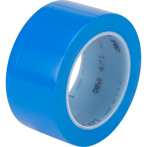Ruban en vinyle 471, 50,8 mm (2") la x 32,9 m (108') lo, 5,3 mils, Bleu Waymarc Industries Inc