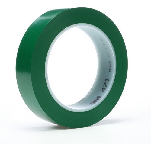 Ruban en vinyle 471, 19 mm (3/4") la x 32,9 m (108') lo, 5,2 mils, Vert Waymarc Industries Inc