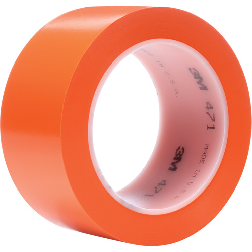 471 Vinyl Tape, 50.8 mm (2") W x 32.9 m (108') L, 5.2 mils, Orange Waymarc Industries Inc