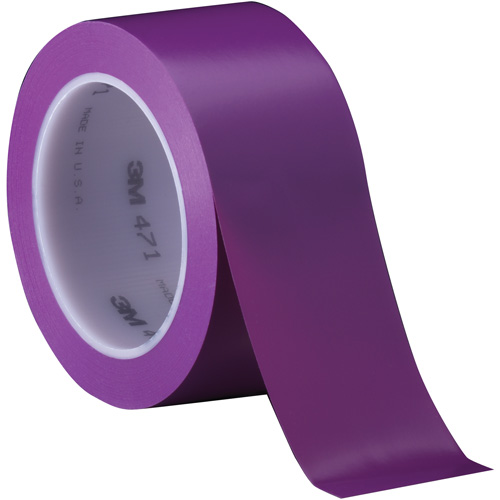 471 Vinyl Tape, 50.8 mm (2") W x 32.9 m (108') L, 5.2 mils, Purple Waymarc Industries Inc