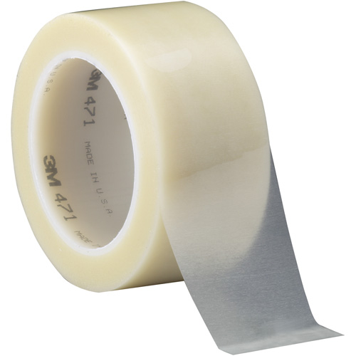471 Vinyl Tape, 50.8 mm (2") W x 32.9 m (108') L, 5.2 mils, Clear Waymarc Industries Inc