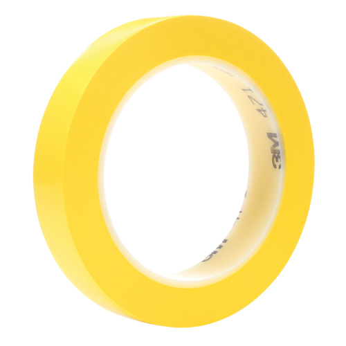 471 Vinyl Tape, 19 mm (3/4") W x 32.9 m (108') L, 5.3 mils, Yellow Waymarc Industries Inc