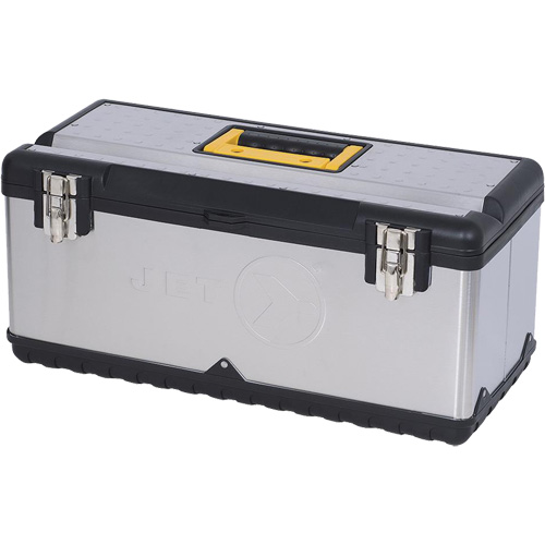 JPSTB-22 Boîte &agrave; outils en acier inoxydable, 11" P x 22-1/2" la x 10-3/4" h, Noir/Gris Waymarc Industries Inc