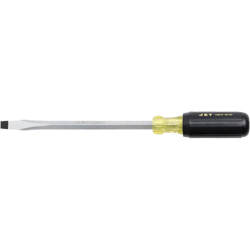 JKSS-8 Slot Screwdriver, 3/8" Tip, Square, 8" L, Cushion Grip Handle Waymarc Industries Inc