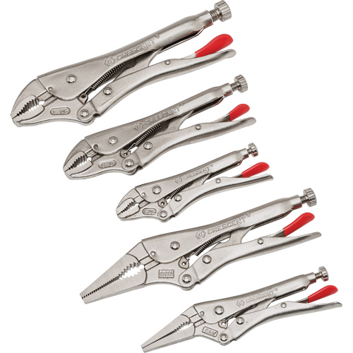5-Piece Curved & Long Nose Locking Plier Set, 14-1/2" L Waymarc Industries Inc
