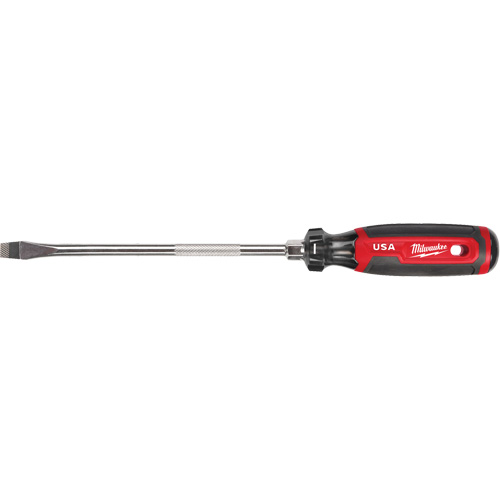 Tournevis &agrave; fente, Tige de 3/8", Ronde, 330 mm lo, Prise en Coussin&eacute;e Waymarc Industries Inc