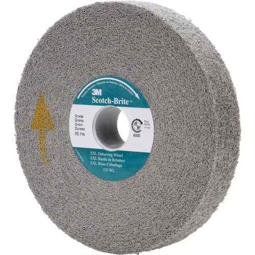 Meule d'&eacute;barbage EXL Scotch-Brite, 6" x 1/2", Arbre de 1" Waymarc Industries Inc