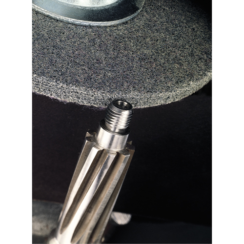 Scotch-Brite EXL Unitized Deburring Wheels, 1" x 1", 3/16" Arbor, 2A Grit, Aluminum Oxide Waymarc Industries Inc