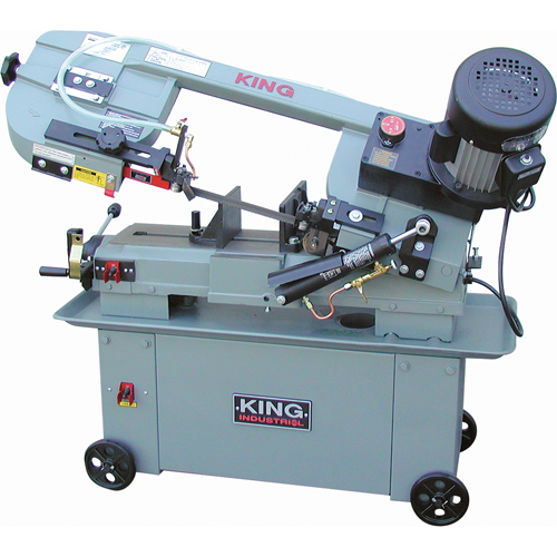 Metal Cutting Band Saws With Geardrive, Horizontal/Vertical, Round 7" and 7" x 12" Rectangular Cutting Capacity Waymarc Industries Inc