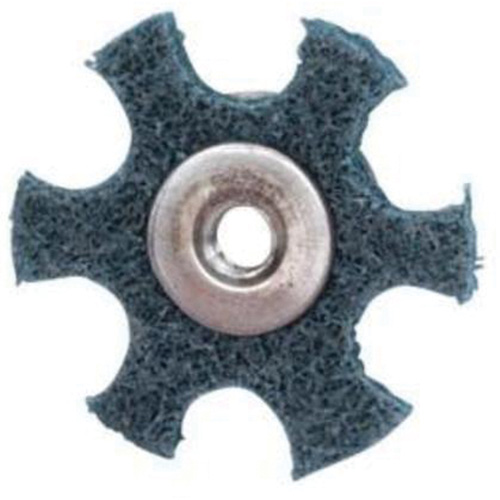 Disque abrasif en forme d'&eacute;toile pour pr&eacute;paration de surface Abrasotex , 1-1/2" dia., Grain Tr&egrave;s fin, Oxyde d'aluminium Waymarc Industries Inc