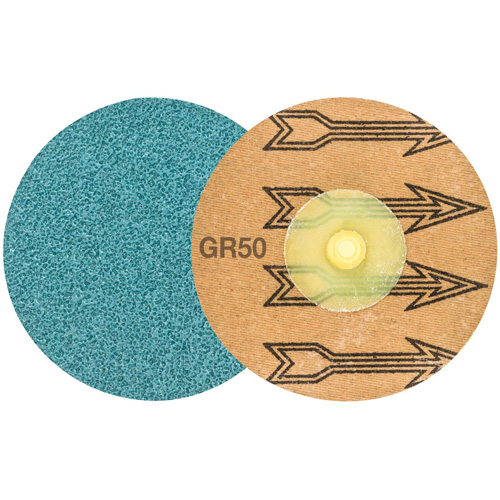 Disque de ponçage TWIST TOPCUT, 3" dia., Grain 50, Zirconium Waymarc Industries Inc