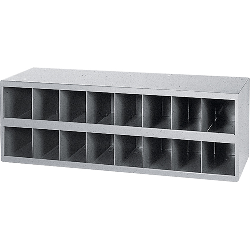 Steel Storage Bin Cabinet, 33-3/4" W x 12" D x 11-1/2" H, Grey Waymarc Industries Inc