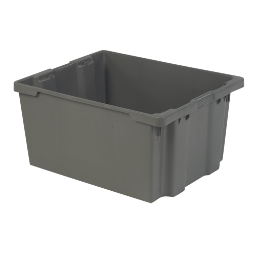 Contenants Stack-N-Nest Polylewton, 15,1" x 30,1" x 24", Gris Waymarc Industries Inc
