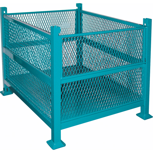 Open Mesh Containers, 2 Drop Gates, 3000 lbs. Capacity, 34.5" W x 40.5" D x 32.25" H Waymarc Industries Inc
