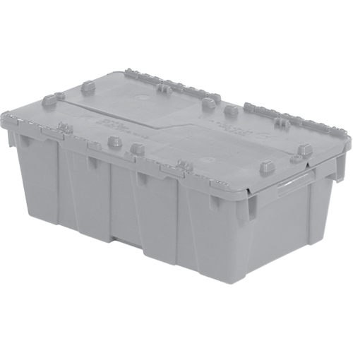 Contenants de distribution Flipak en plastique poly&eacute;thyl&egrave;ne (PE), 19,7" x 11,8" x 7,3", Gris Waymarc Industries Inc