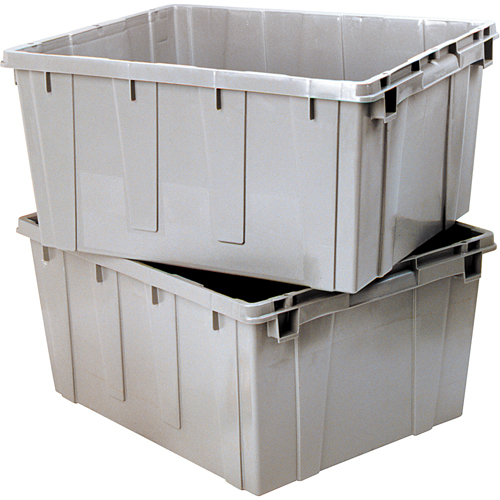 Contenant emboîtable, 21,1" la x 17,7" p x 12" h, Gris Waymarc Industries Inc
