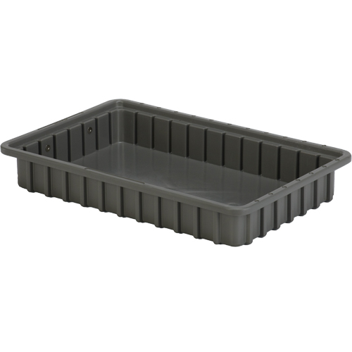 Contenants Divider Box, Poly&eacute;thyl&egrave;ne, 16,5" la x 10,9" p x 2,5" h, Gris Waymarc Industries Inc