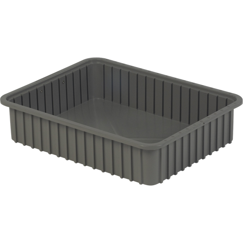 Contenants Divider Box, Poly&eacute;thyl&egrave;ne, 22,4" la x 17,4" p x 5" h, Gris Waymarc Industries Inc