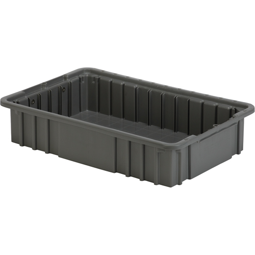 Contenant Divider Box, Poly&eacute;thyl&egrave;ne, 15,5" la x 9,9" p x 3,5" h, Gris Waymarc Industries Inc