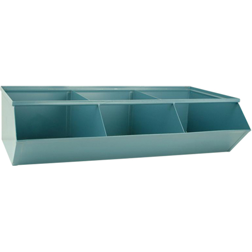 Bacs sectionnels superposables, Cap. 100 lb, 37" la x 20-1/2" p x 9-1/2" h, Bleu Waymarc Industries Inc