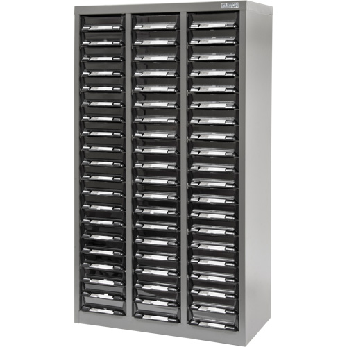 Casiers pour pi&egrave;ces KPC-300, Acier galvanis&eacute;, 60 tiroirs, 21-3/10" x 10-2/5" x 36-9/10", Gris Waymarc Industries Inc
