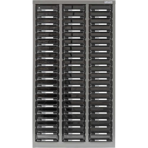 Casiers pour pi&egrave;ces KPC-300, Acier galvanis&eacute;, 60 tiroirs, 21-3/10" x 10-2/5" x 36-9/10", Gris Waymarc Industries Inc