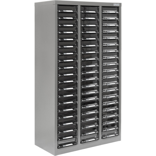 Casiers pour pi&egrave;ces KPC-300, Acier galvanis&eacute;, 60 tiroirs, 21-3/10" x 10-2/5" x 36-9/10", Gris Waymarc Industries Inc
