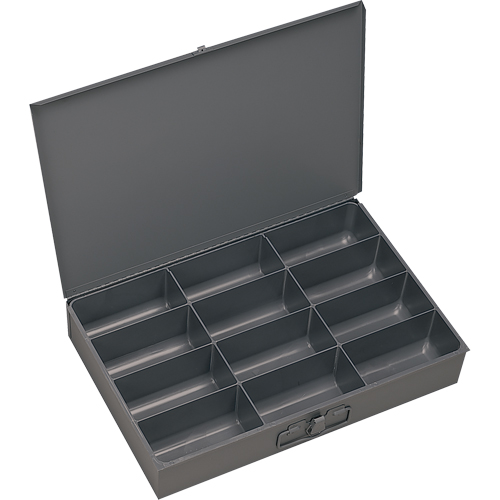 Boîtes &agrave; fond courb&eacute;, Acier, 12 compartiments, 18" la x 12" p, 3" h, Gris Waymarc Industries Inc