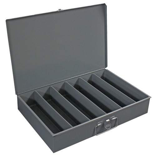 Compartment Steel Scoop Boxes , 18.34" W x 12.16" D x 3.16" H, 6 Vertical Compartments Waymarc Industries Inc