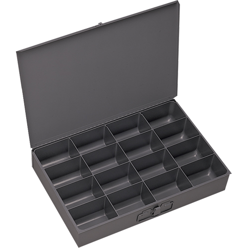 Boîtes &agrave; fond courb&eacute;, Acier, 16 compartiments, 13-3/8" la x 9-1/4" p, 2" h, Gris Waymarc Industries Inc