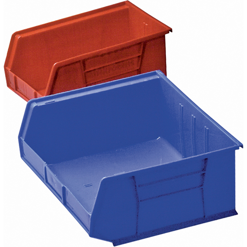 Bac en plastique, 8-1/4" la, 9" h x 18" p, Bleu Waymarc Industries Inc