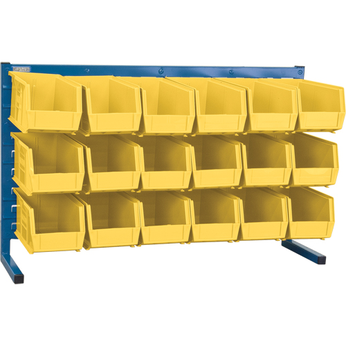Louvered Rack with Bins, 18 Bins, 36" W x 8-1/4" D x 22" H Waymarc Industries Inc