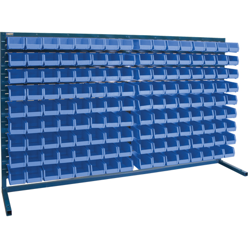 Louvered Rack with Bins, 144 Bins, 72" W x 15" D x 40" H Waymarc Industries Inc