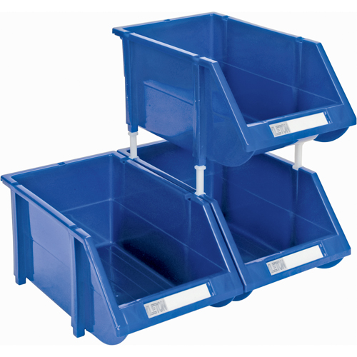 Stack & Hang Bin, 4-13/16" W x 3-3/16" H x 7-1/8" D, Blue Waymarc Industries Inc