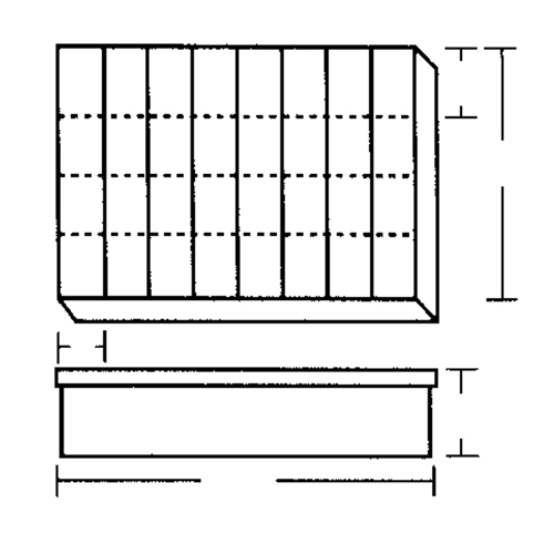Boîte &agrave; compartiments, Plastique, 32 compartiments, 18-1/2" la x 13" p, 3" h, Gris Waymarc Industries Inc