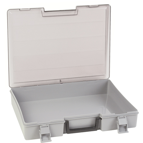 Compartment Case, Plastic, 15-1/2" W x 11-3/4" D x 2-1/2" H, Grey Waymarc Industries Inc