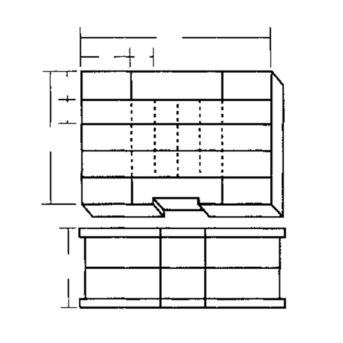 Boîte &agrave; compartiments, Plastique, 48 compartiments, 15-1/2" la x 11-3/4" p, 5" h, Gris Waymarc Industries Inc