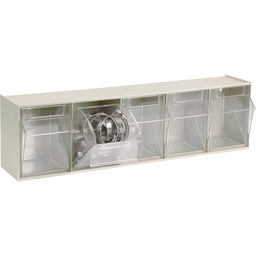 Tip-Out Bins Modular Storage System, 23-5/8" W x 5-1/4" D x 6-1/2" H, 5 Drawers Waymarc Industries Inc