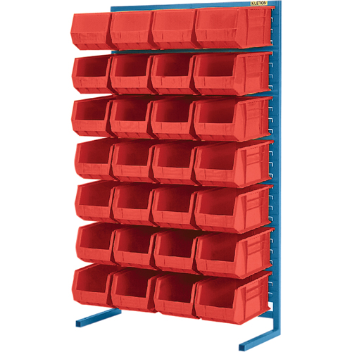 Support stationnaire pour bacs &agrave; un c&ocirc;t&eacute;, 36" la x 12" p x 61" h, 28 bacs Waymarc Industries Inc