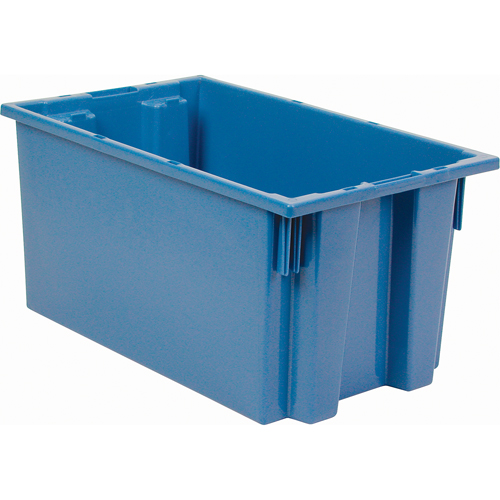 Stack & Nest Totes, 9" x 18" x 11", Blue Waymarc Industries Inc