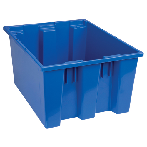 Stack & Nest Totes, 10" x 19.5" x 15.5", Blue Waymarc Industries Inc