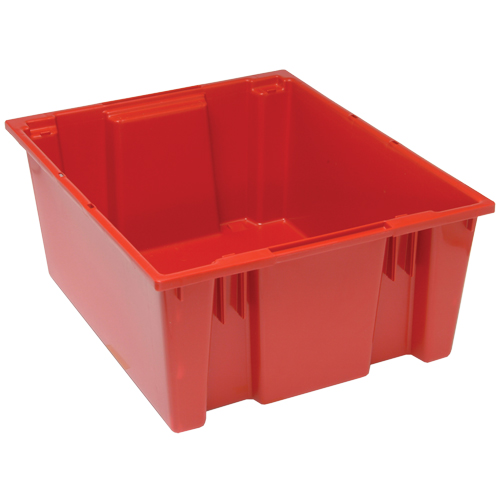 Stack & Nest Totes, 10" x 23.5" x 19.5", Red Waymarc Industries Inc