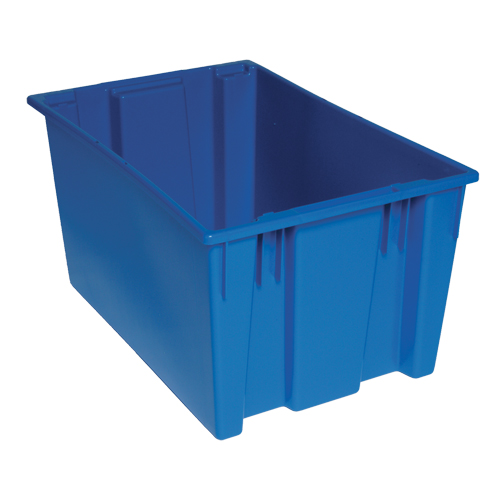 Stack & Nest Totes, 15" x 29.5" x 19.5", Blue Waymarc Industries Inc