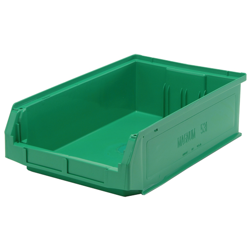 Contenants g&eacute;ants empilables, 12,375" la x 19,75" p x 5,875" h, Vert Waymarc Industries Inc