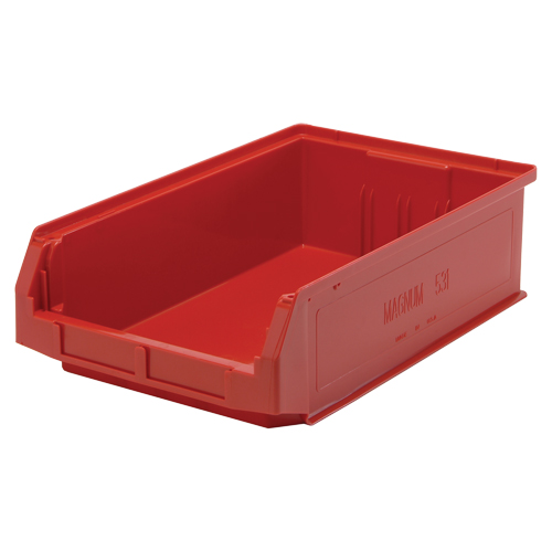Contenants g&eacute;ants empilables, 12,375" la x 19,75" p x 5,875" h, Rouge Waymarc Industries Inc