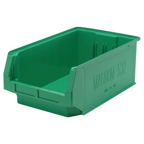 Contenants g&eacute;ants empilables, 12,375" la x 19,75" p x 7,875" h, Vert Waymarc Industries Inc