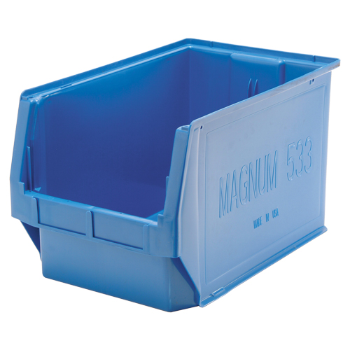 Contenants g&eacute;ants empilables, 12,375" la x 19,75" p x 11,875" h, Bleu Waymarc Industries Inc