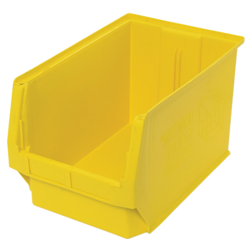 Giant Stacking Containers, 12.375" W x 19.75" D x 11.875" H, Yellow Waymarc Industries Inc