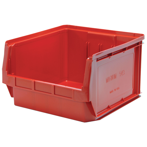 Contenants g&eacute;ants empilables, 18,375" la x 19,75" p x 11,875" h, Rouge Waymarc Industries Inc