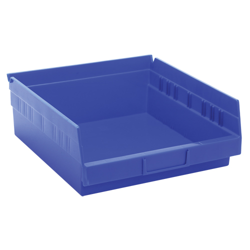 Bacs de rangement pour tablettes, 11-1/8" la x 4" H x 11-5/8" p, Bleu, Capacit&eacute; 30 lb Waymarc Industries Inc